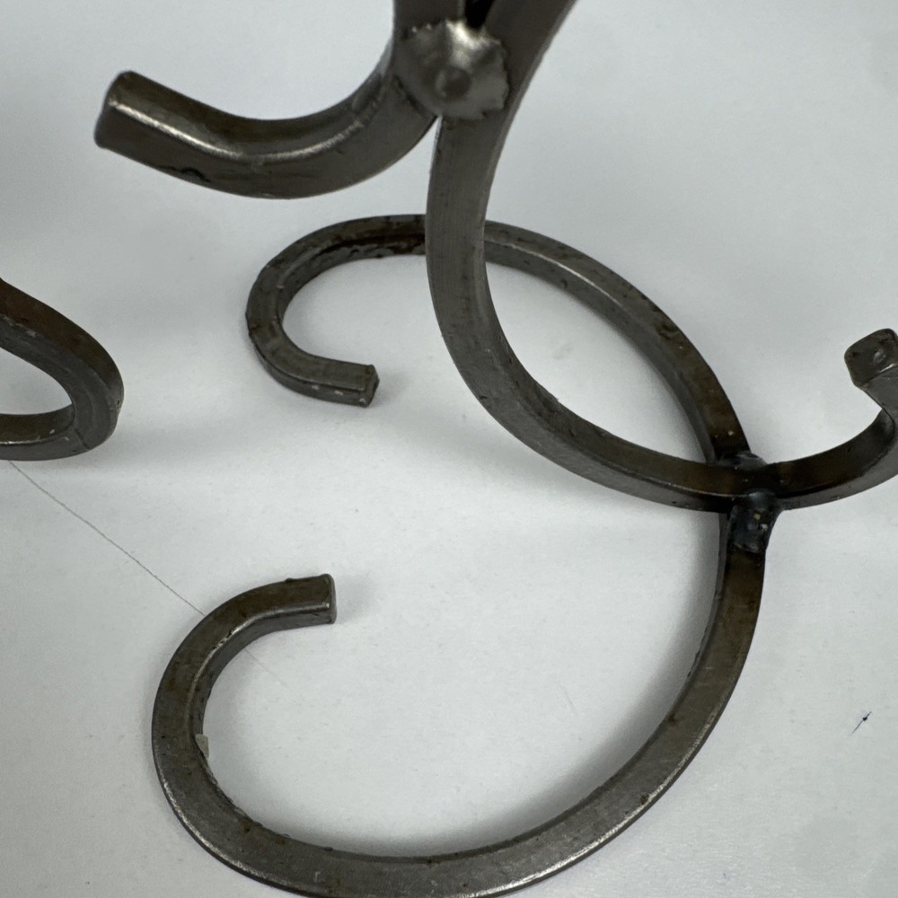 Vtg 80s Dalagruppen Sweden Wrought Iron 4 Taper Candle Holder Scandinavian - Picture 8 of 16